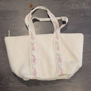 NWT VS Pink sherpa tote bag
